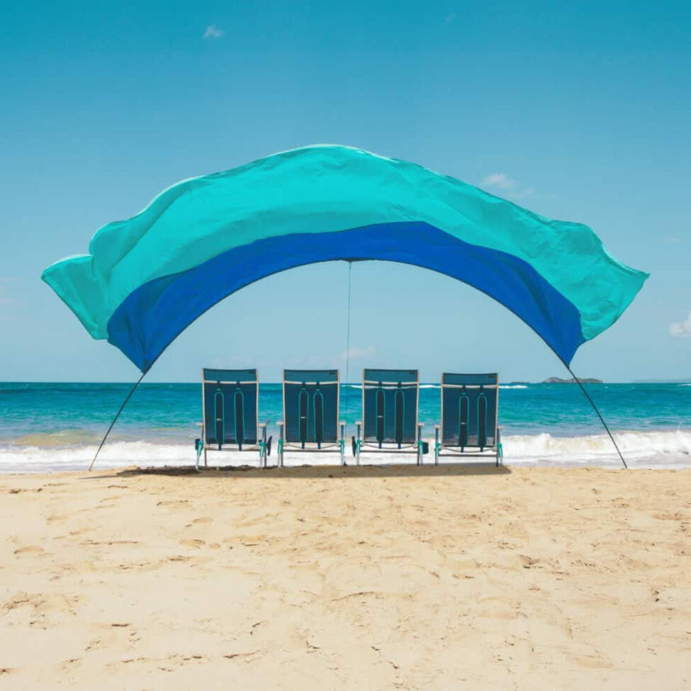 Shibumi Shade wind-powered beach tent rental for Virginia Beach Oceanfront