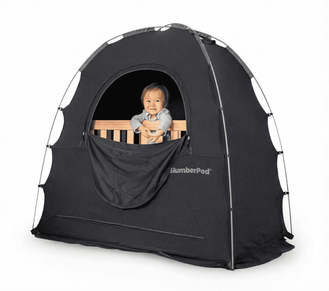 SlumberPod blackout privacy tent rental for baby sleep in Norfolk hotels